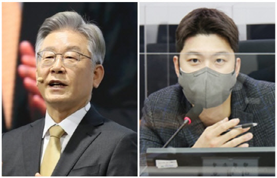 이재명(왼쪽) 더불어민주당 대선 후보와 김용태 국민의힘 청년최고위원. <국민의힘 제공, 연합뉴스>